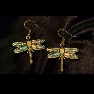 New dragonfly earrings  approximately 2"